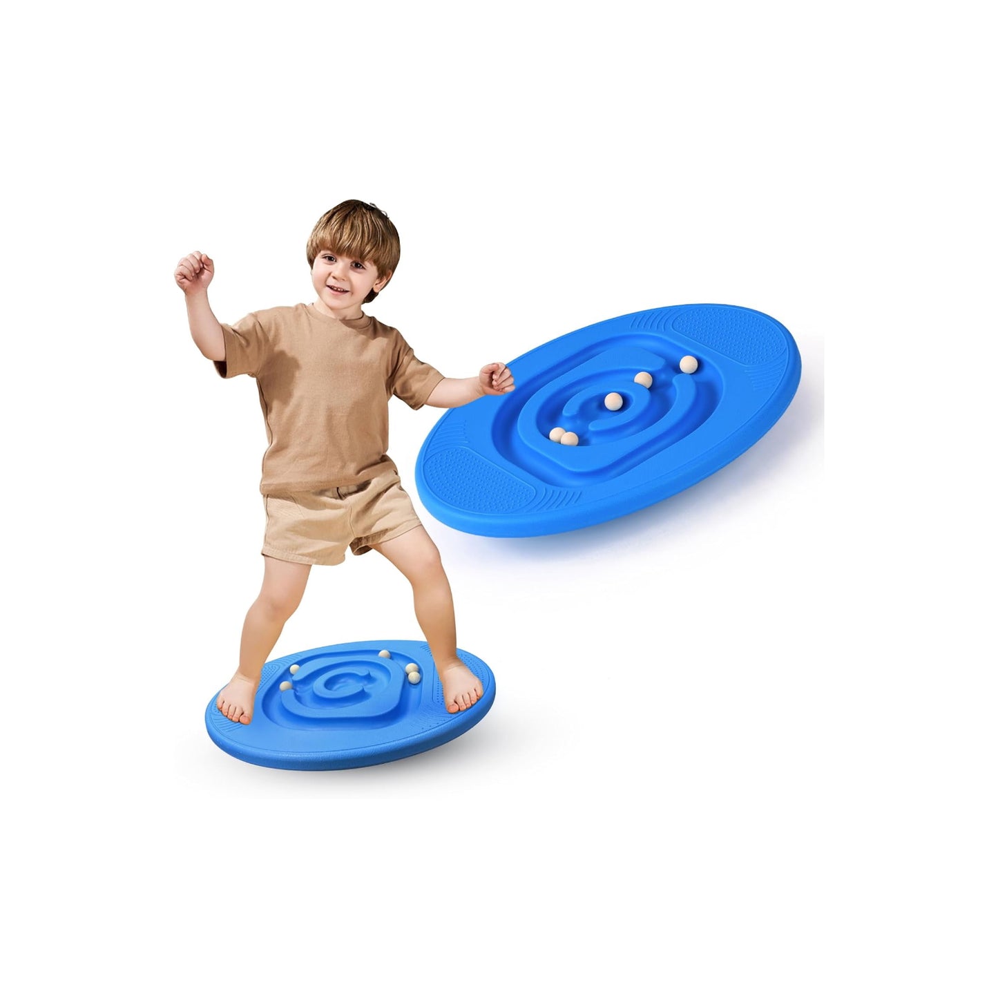 SL Kids Maze Balance Board - Wobble Trainer for Ski Surf Snowboard, Non-Slip Sensory Rocker Ages 3-12, Core Therapy & Skate Prep