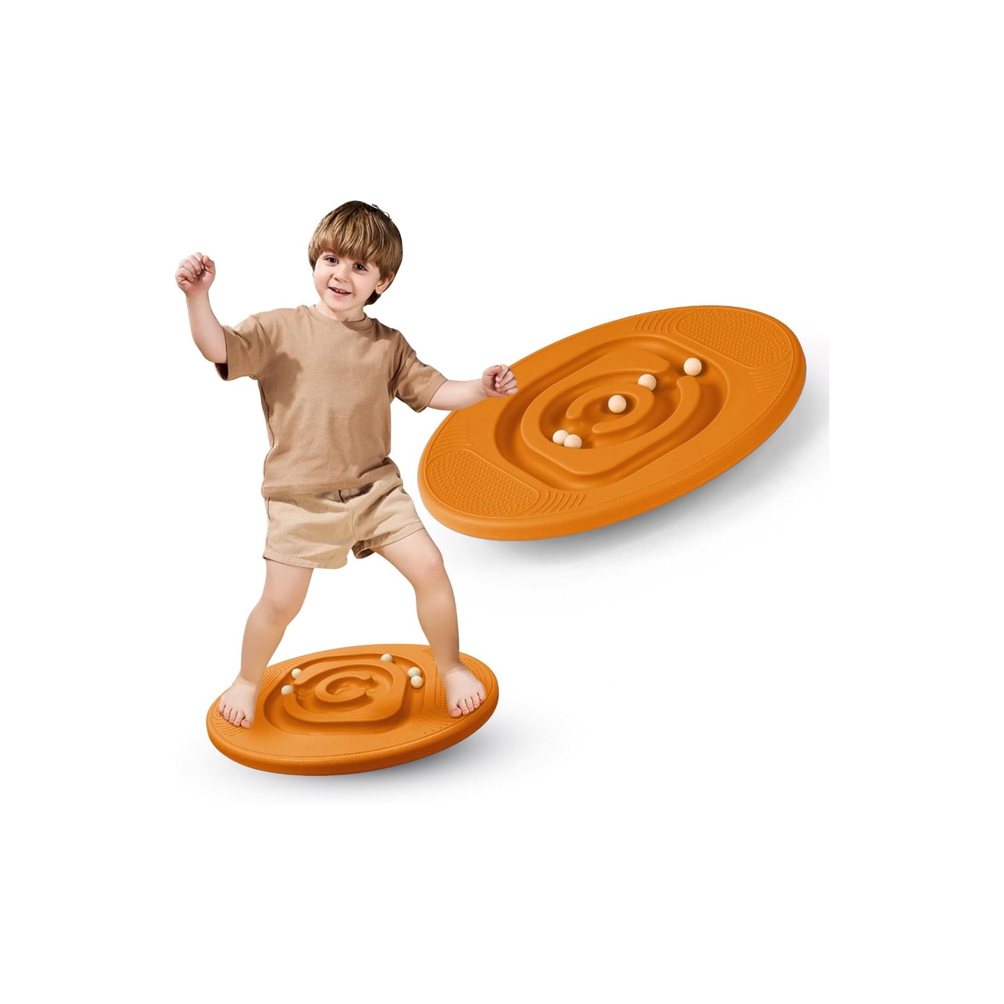 SL Kids Maze Balance Board - Wobble Trainer for Ski Surf Snowboard, Non-Slip Sensory Rocker Ages 3-12, Core Therapy & Skate Prep