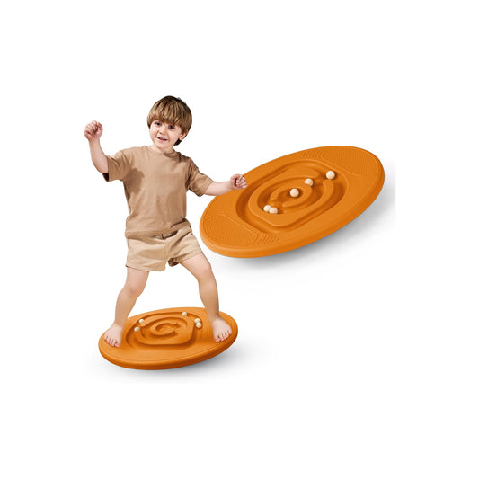 SL Kids Maze Balance Board - Wobble Trainer for Ski Surf Snowboard, Non-Slip Sensory Rocker Ages 3-12, Core Therapy & Skate Prep