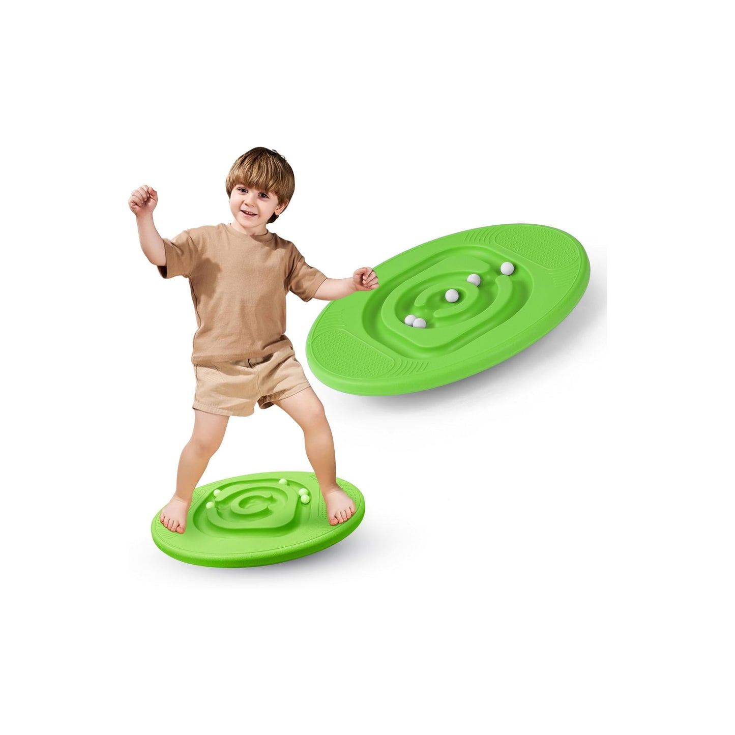 SL Kids Maze Balance Board - Wobble Trainer for Ski Surf Snowboard, Non-Slip Sensory Rocker Ages 3-12, Core Therapy & Skate Prep